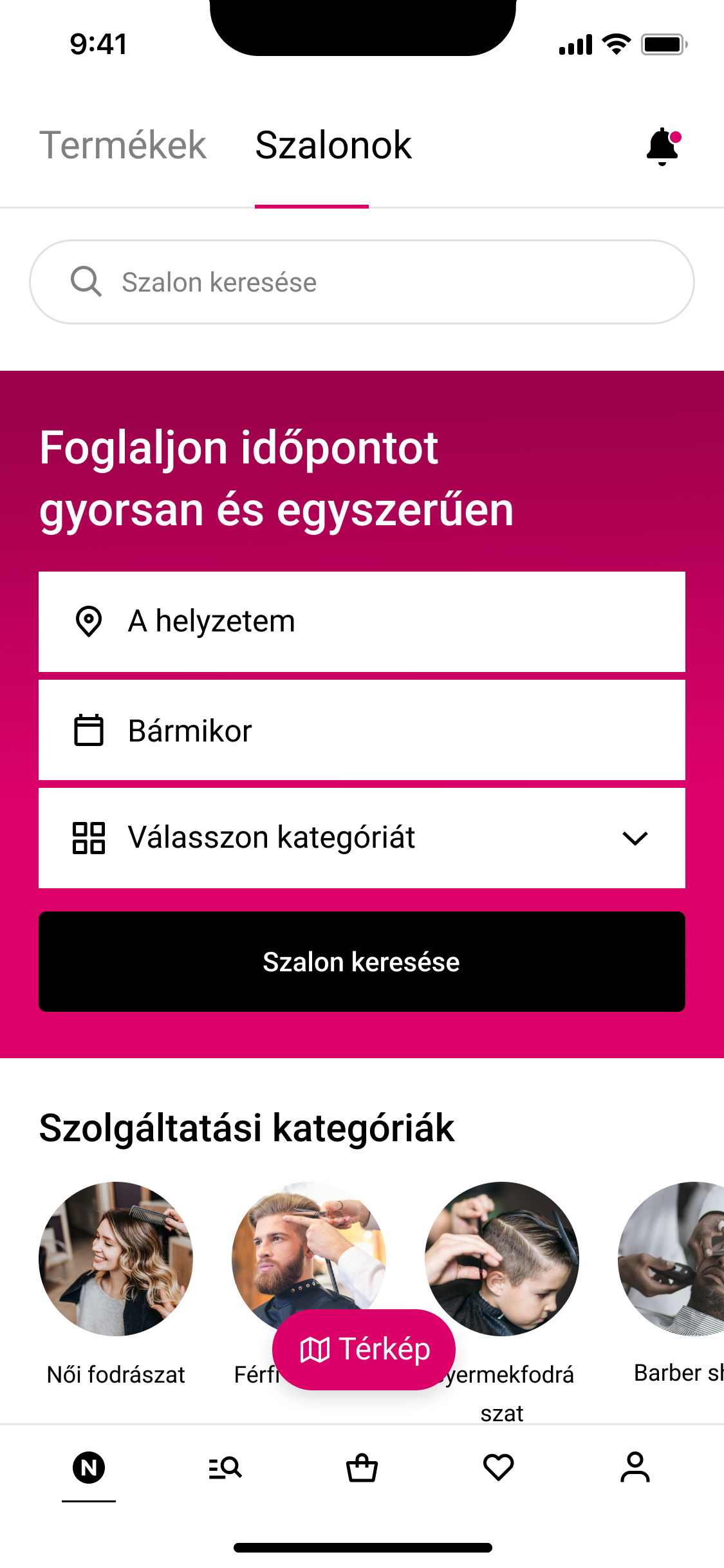 A Notino Partner alkalmazás az okostelefon kijelzőjén